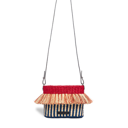 “Hana Mini Red” Raffia Bag