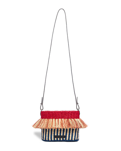 “Hana Mini Red” Raffia Bag